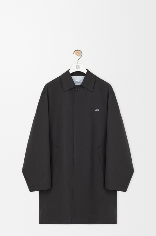 LOEWE Trench coat in technical silk Black