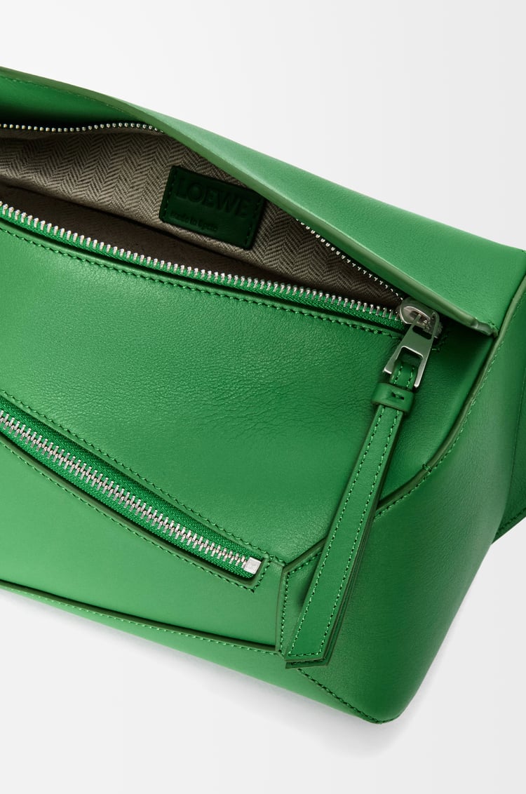 LOEWE Small Puzzle bumbag in classic calfskin Tropical Green