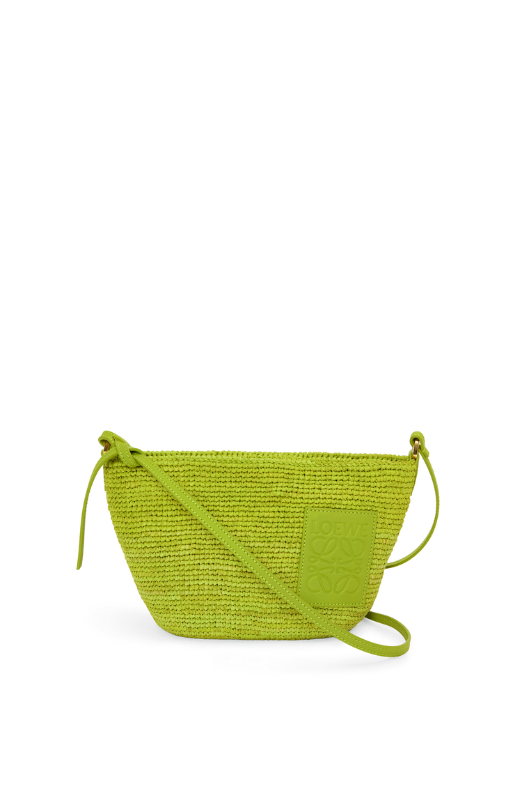 Loewe pochette bag in raffia and calfskin Clearance