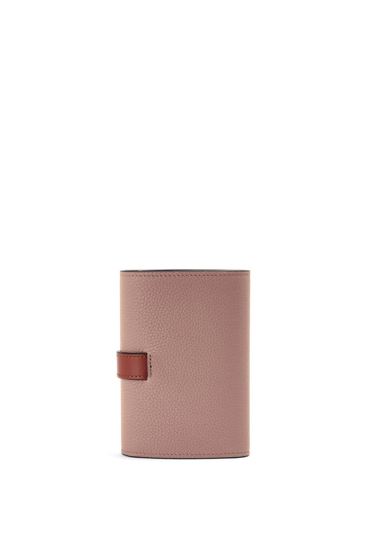 LOEWE Small vertical wallet in soft grained calfskin Dark Blush/Dark Rust pdp_rd
