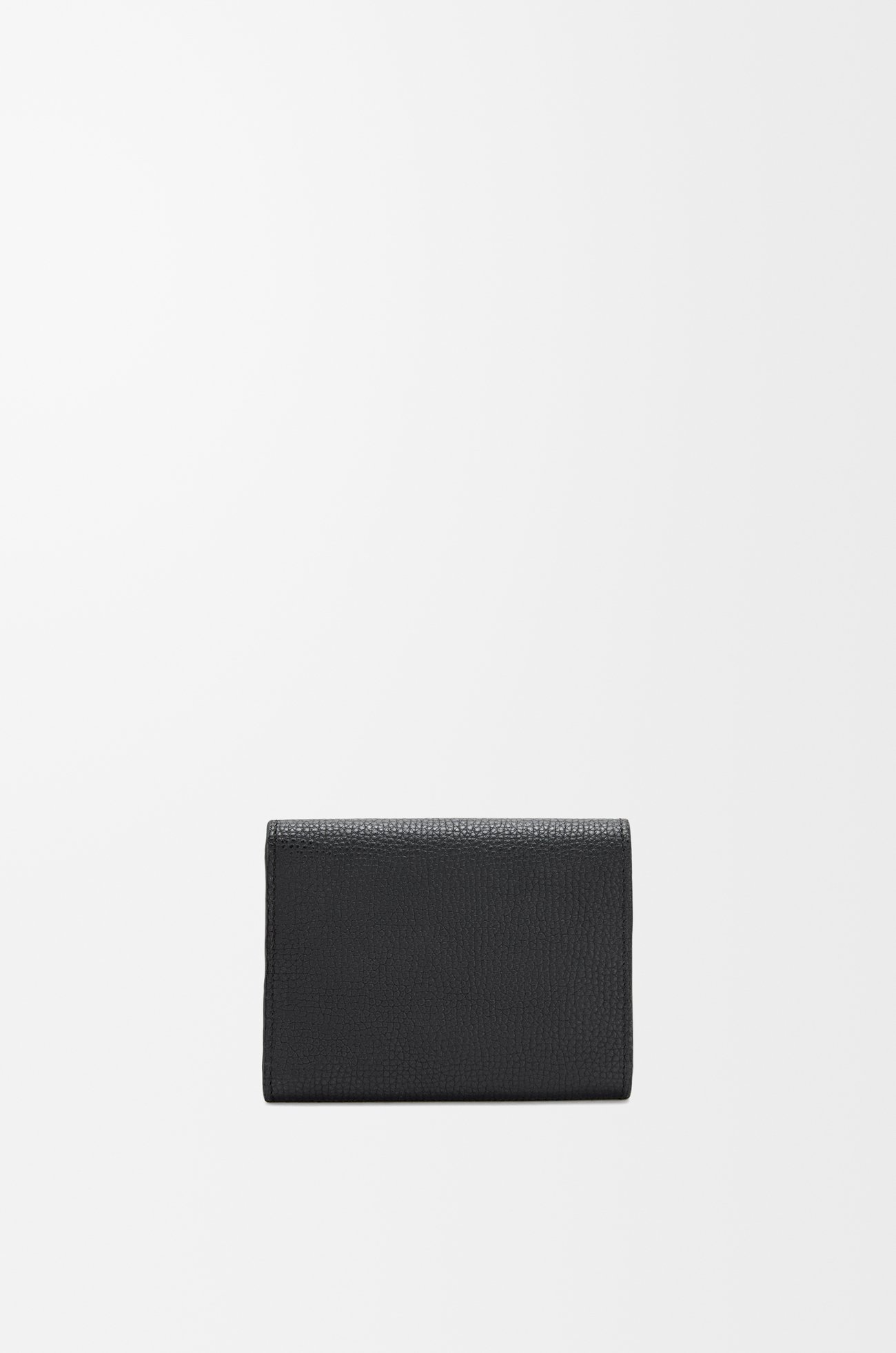 LOEWE Anagram trifold wallet in pebble grained calfskin Black