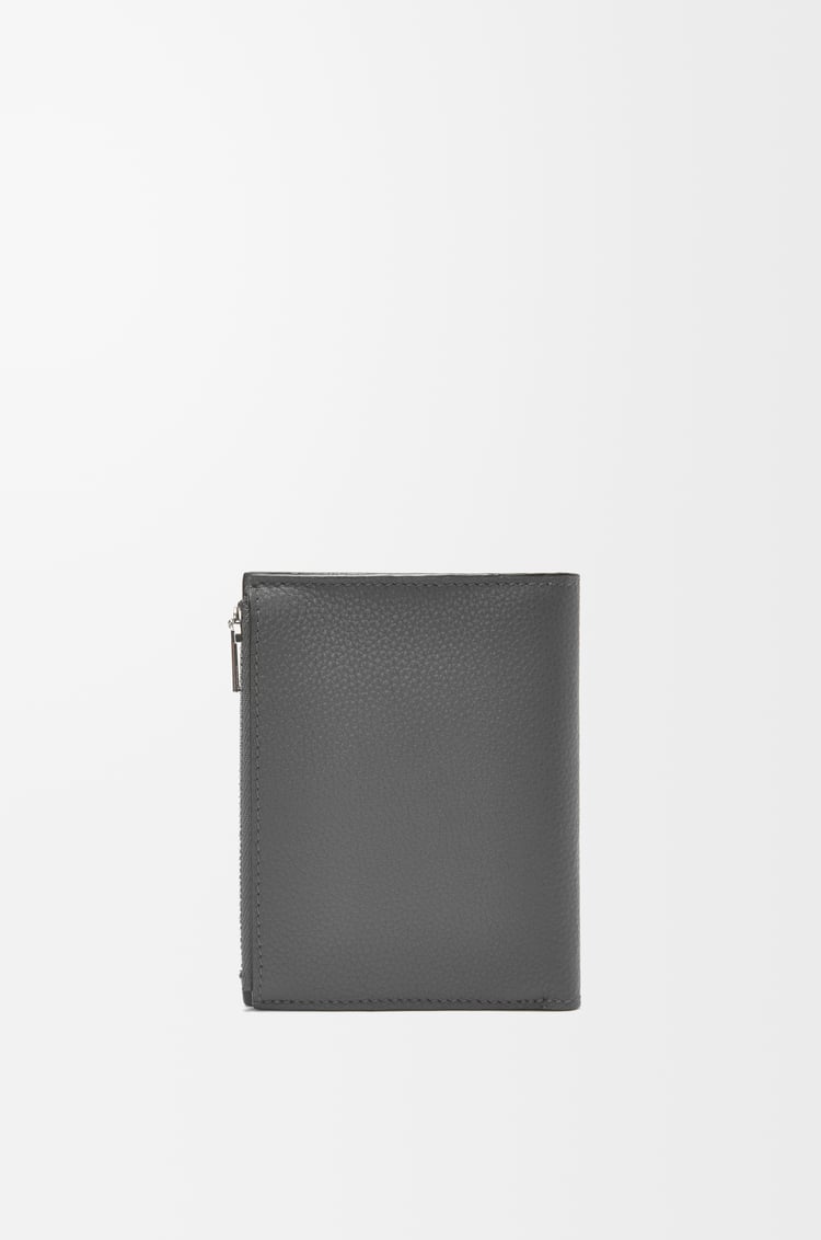 LOEWE Slim compact wallet in soft grained calfskin Anthracite