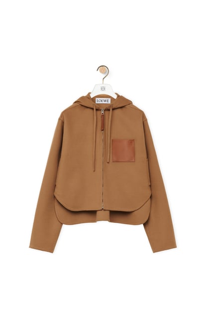 LOEWE Hooded jacket in wool and cashmere 駝色 plp_rd
