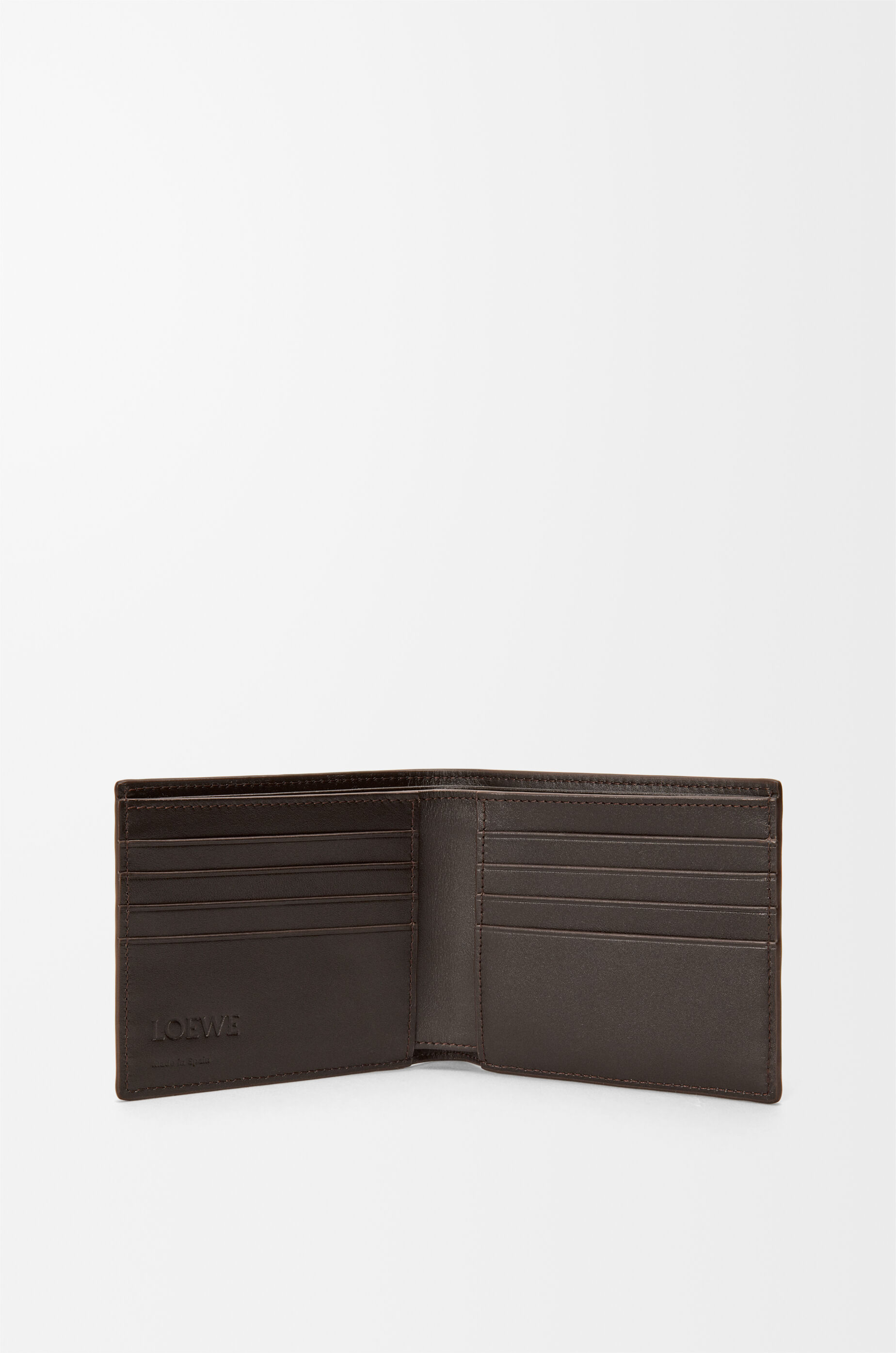 Panta bifold wallet in shiny calfskin Brown - LOEWE
