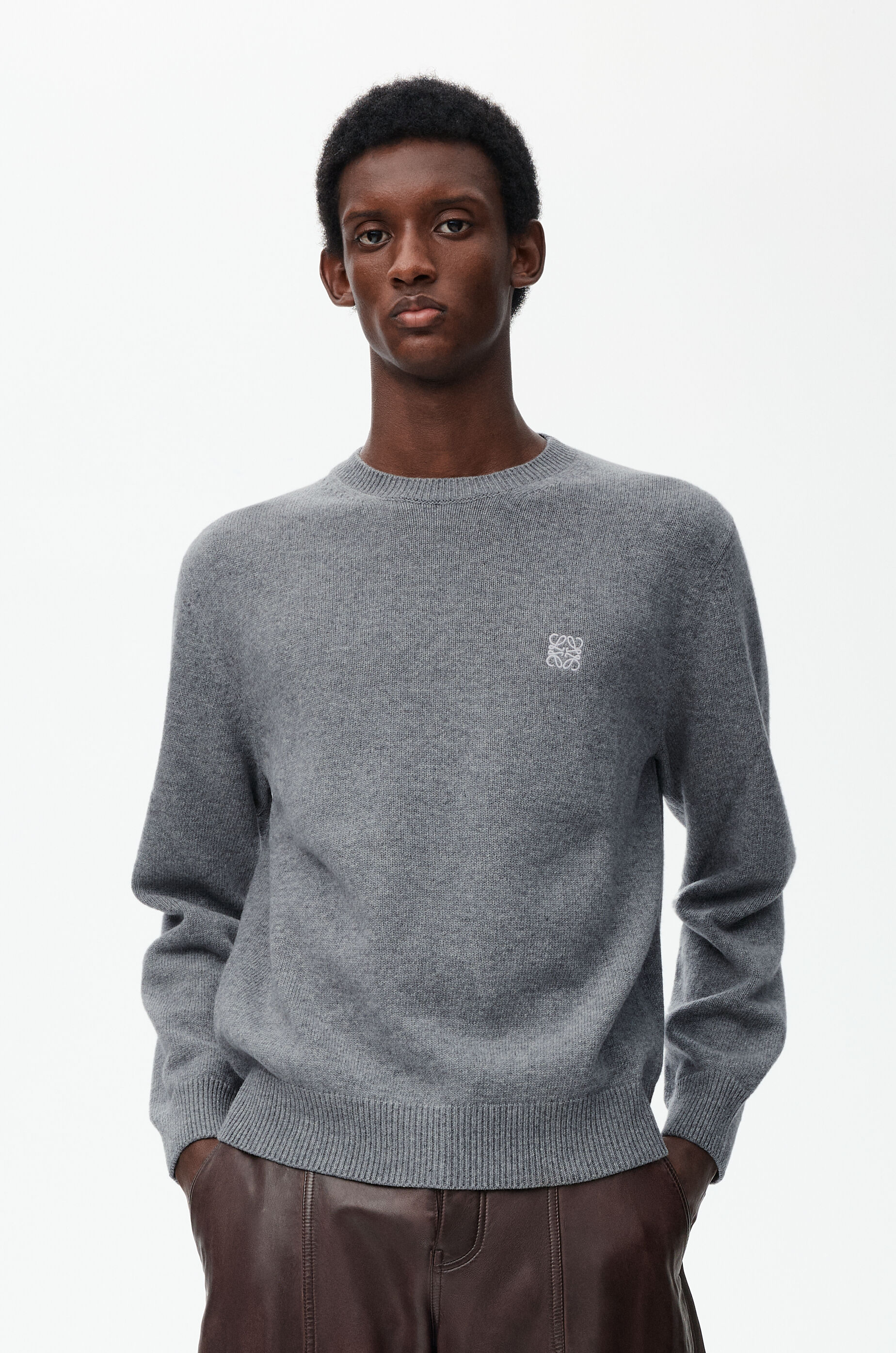 Sweater in wool Grey - LOEWE