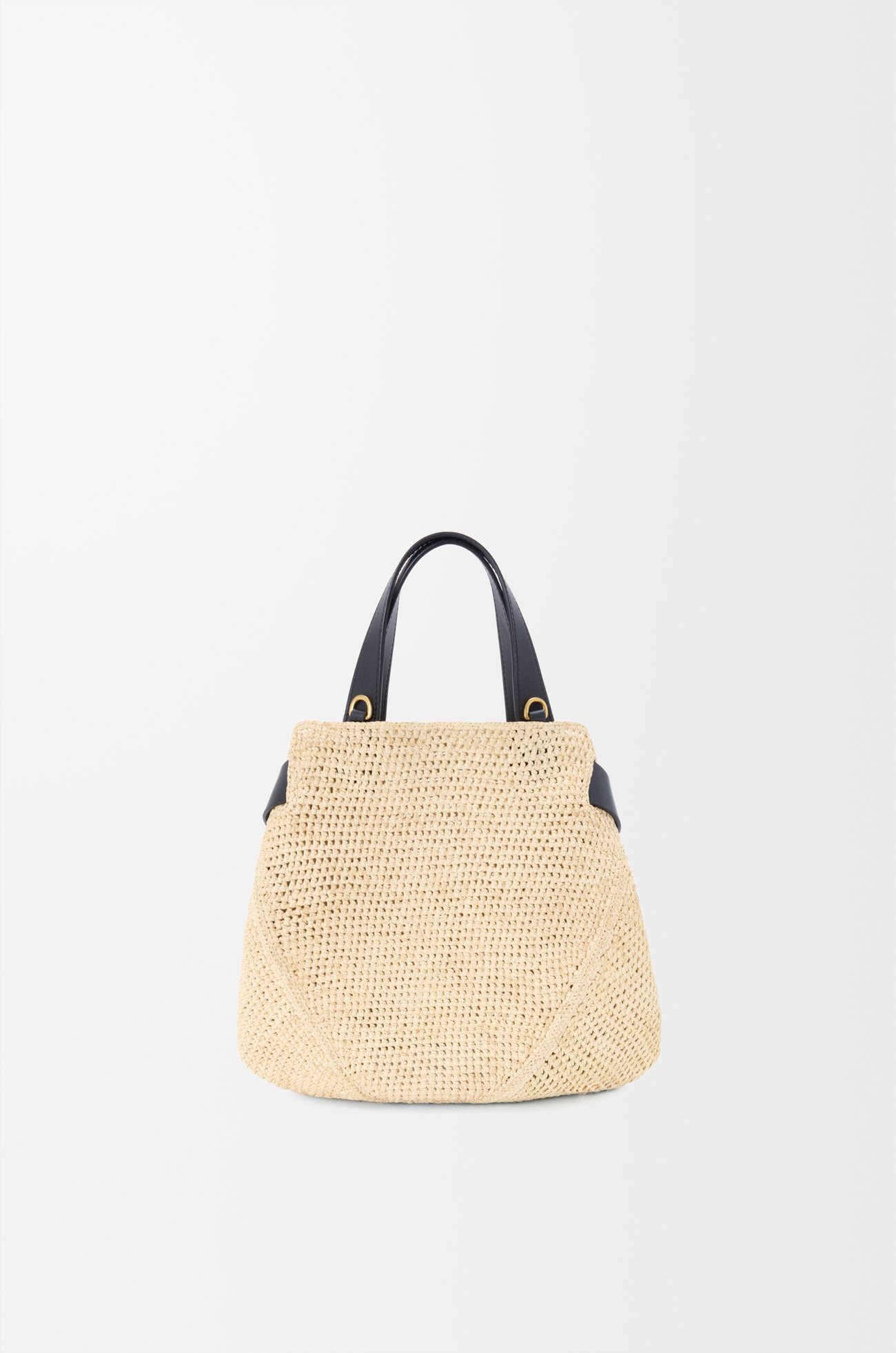 LOEWE Bolso Punch Hole shopper mini en rafia Natural