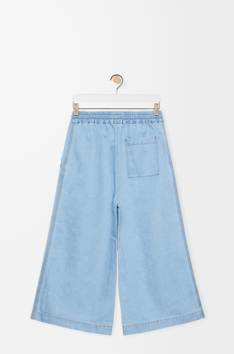 LOEWE Cropped trousers in denim Light Denim