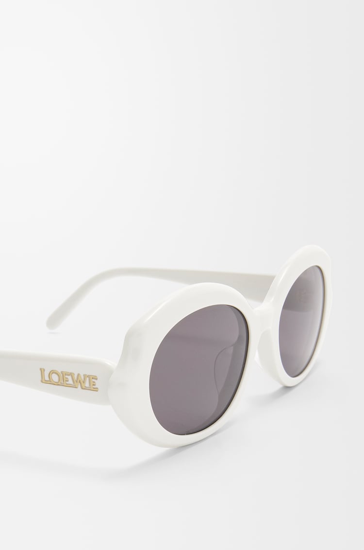 LOEWE Mini Oval Thin sunglasses White/Ivory