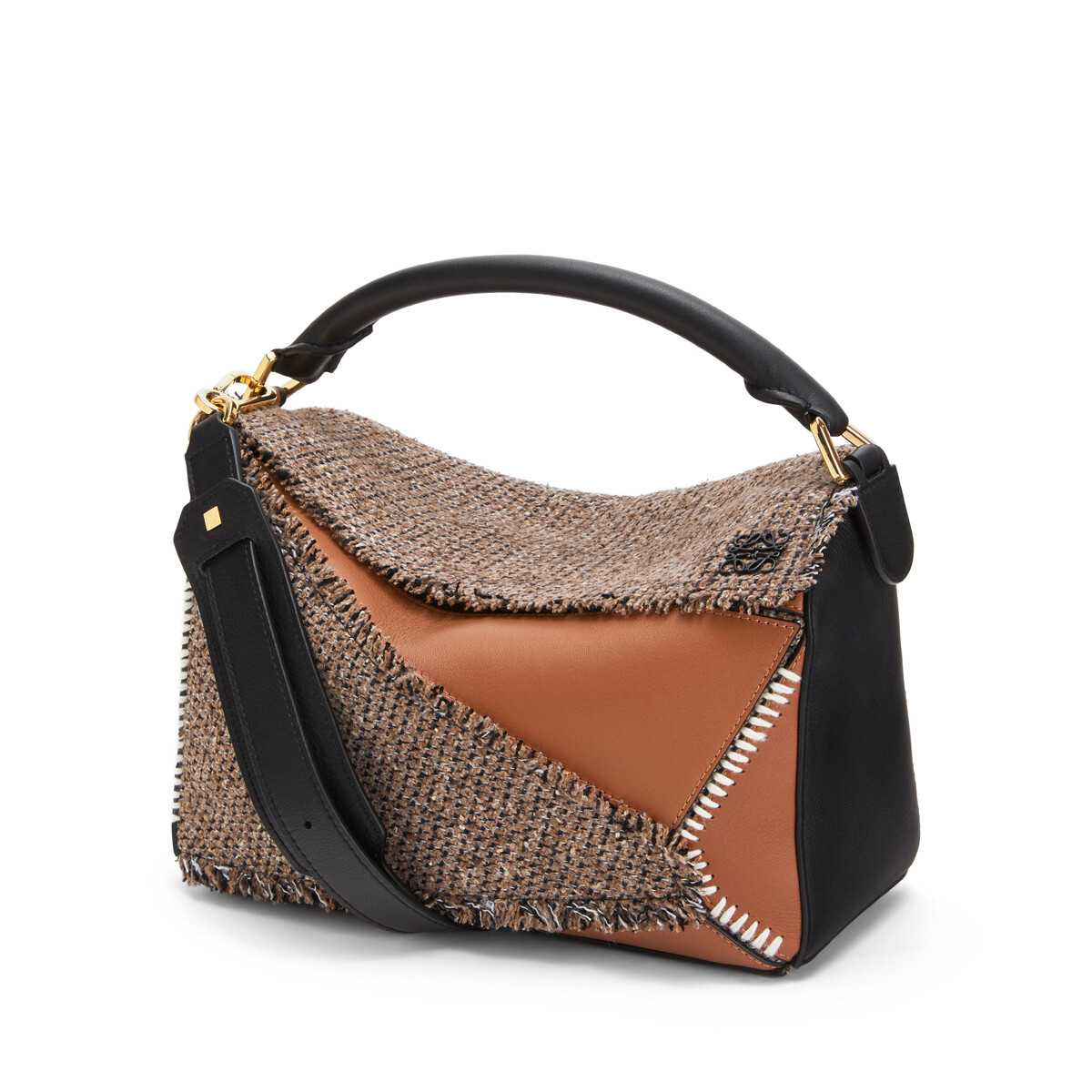 LOEWE Puzzle Tweed Bag Tan front
