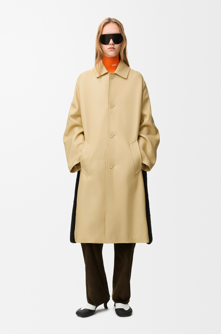 LOEWE Abrigo en piel napa de cordero Amarillo Claro