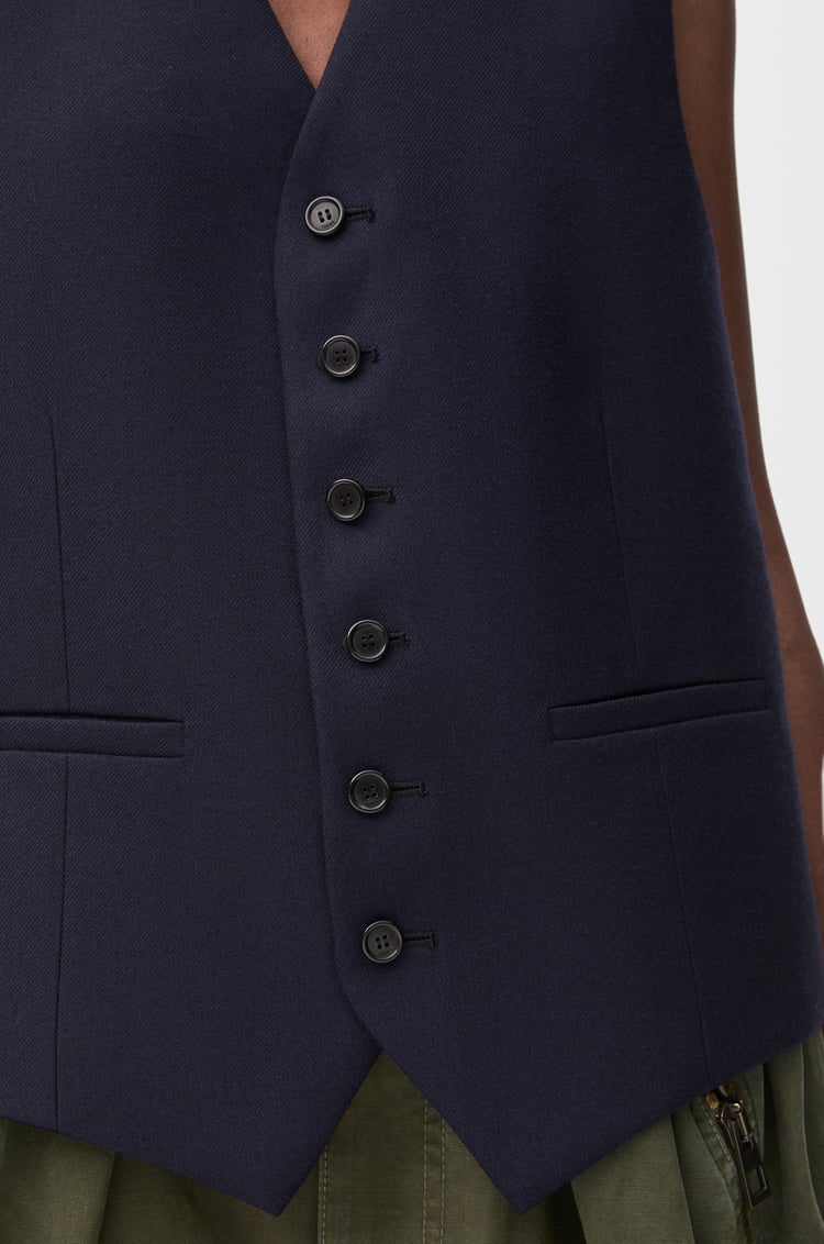 LOEWE Vest in wool Navy Melange