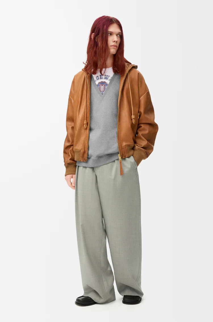 LOEWE Sweatshirt en coton Gris Chiné