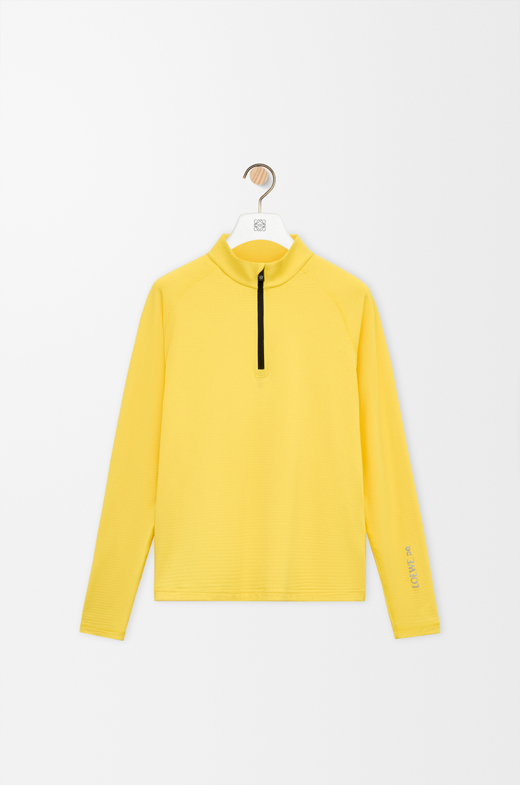 LOEWE Mock neck top in technical knit Yellow