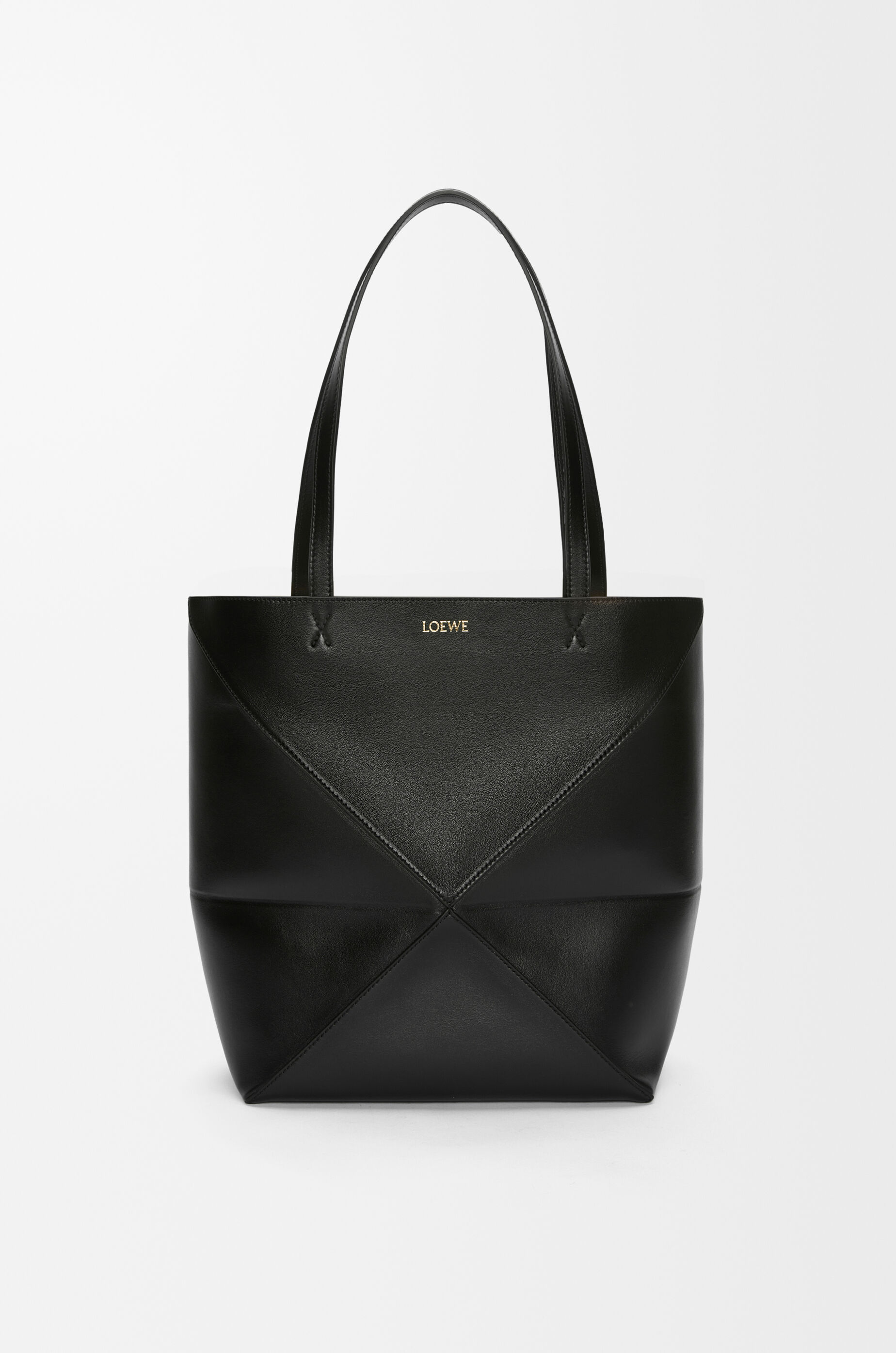 パズルフォルド トート ミディアム （シャイニーカーフ） ダークカーキグリーン - LOEWE