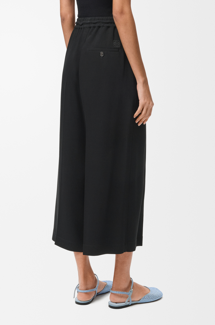 LOEWE Pantalon court en viscose stretch Noir
