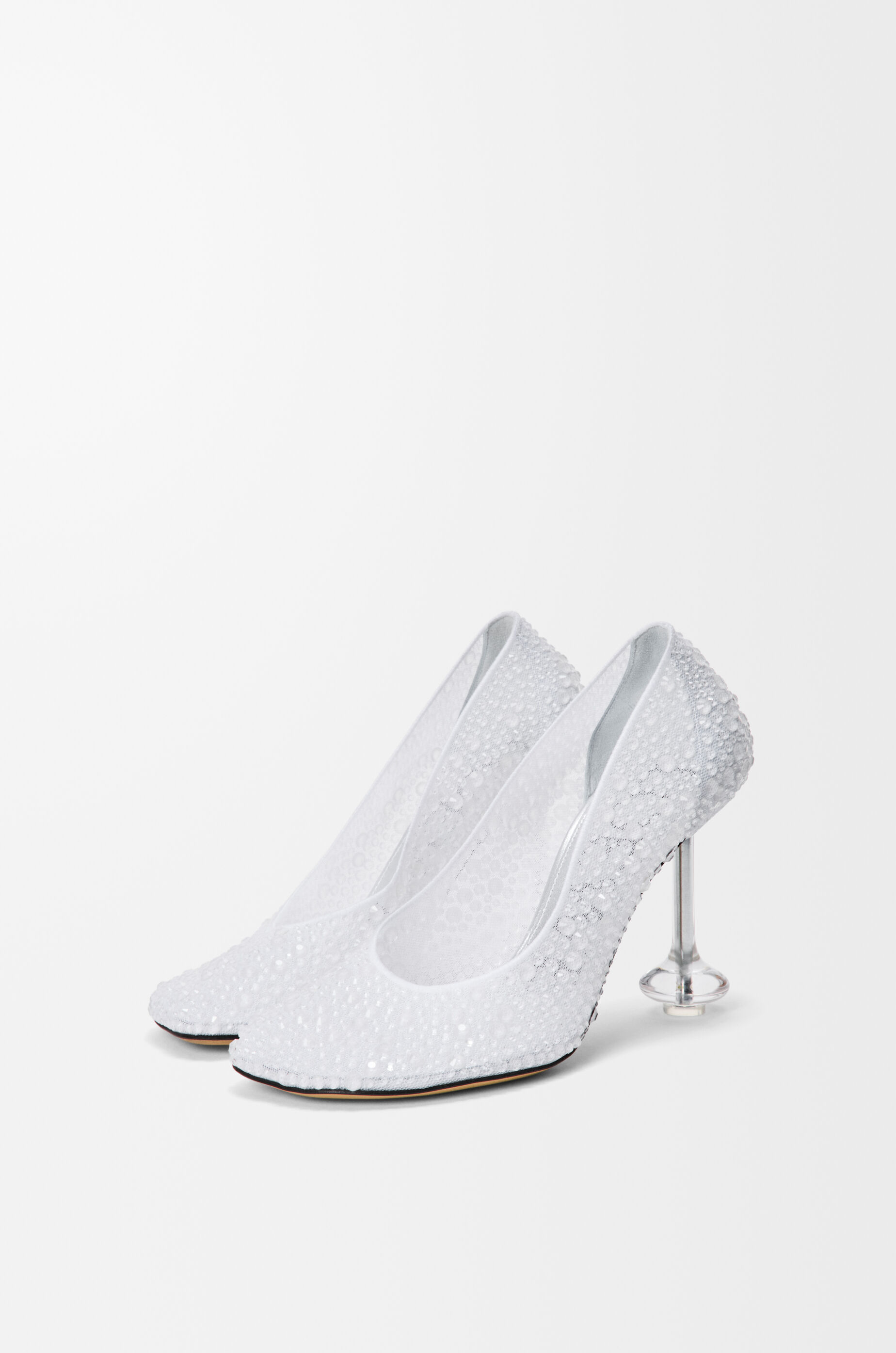 Toy pump in embellished mesh Transparent - LOEWE