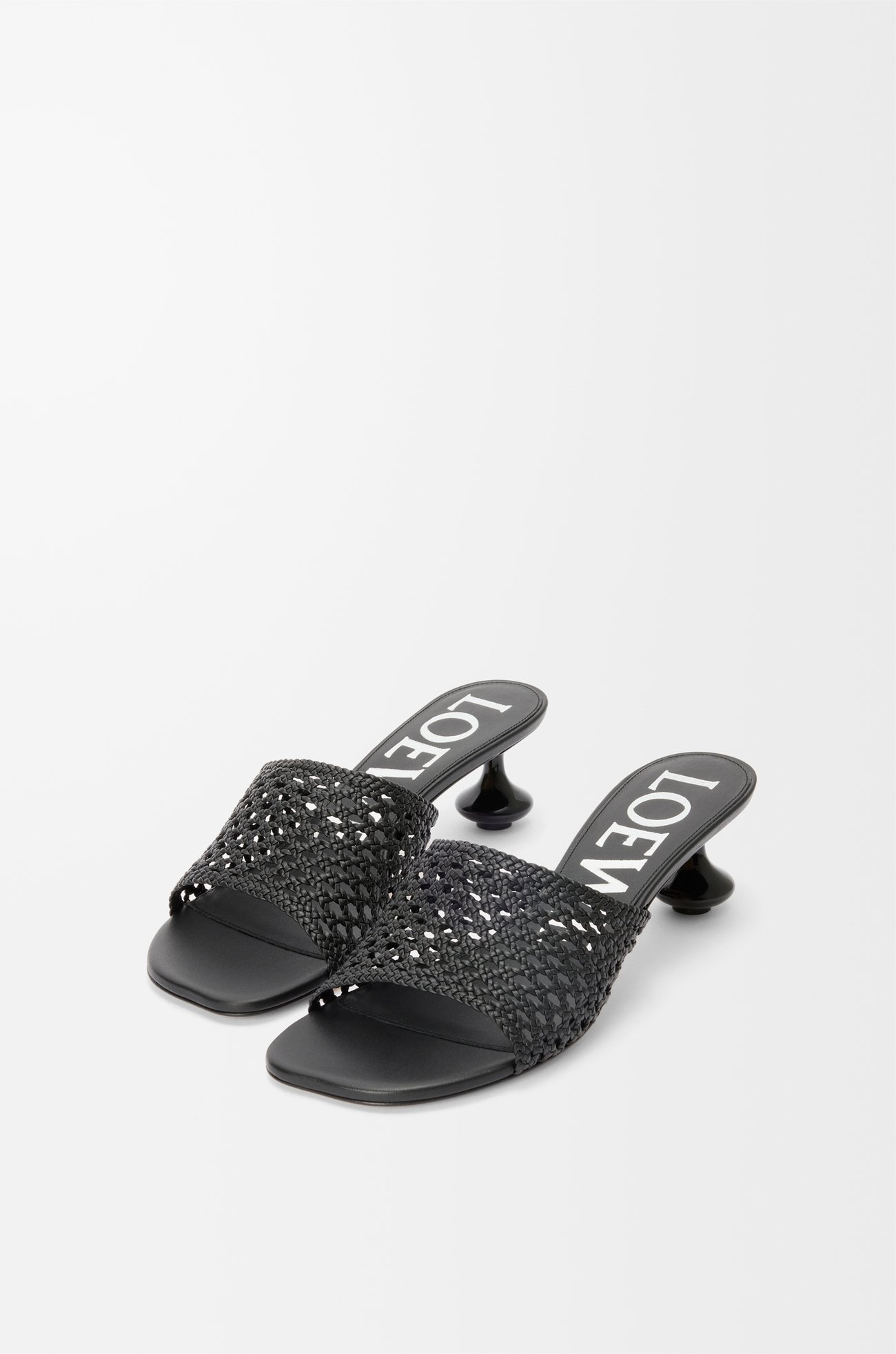 LOEWE Toy slide in calfskin Black