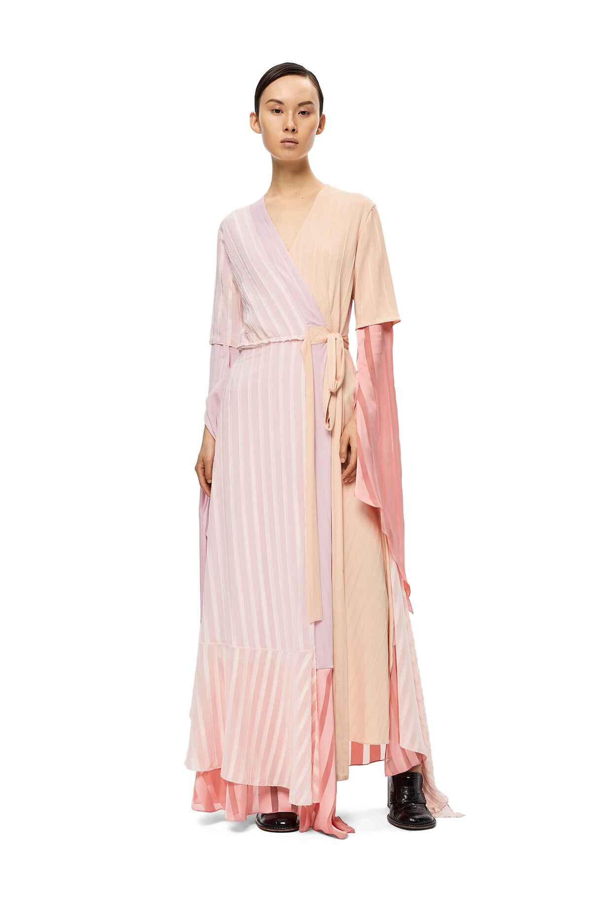 pink blush wrap dress