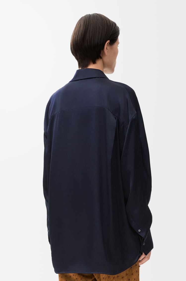 LOEWE Draped shirt in silk Night