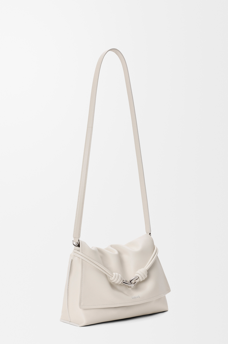 LOEWE Small Flamenco Flap bag in nappa calfskin Soft White