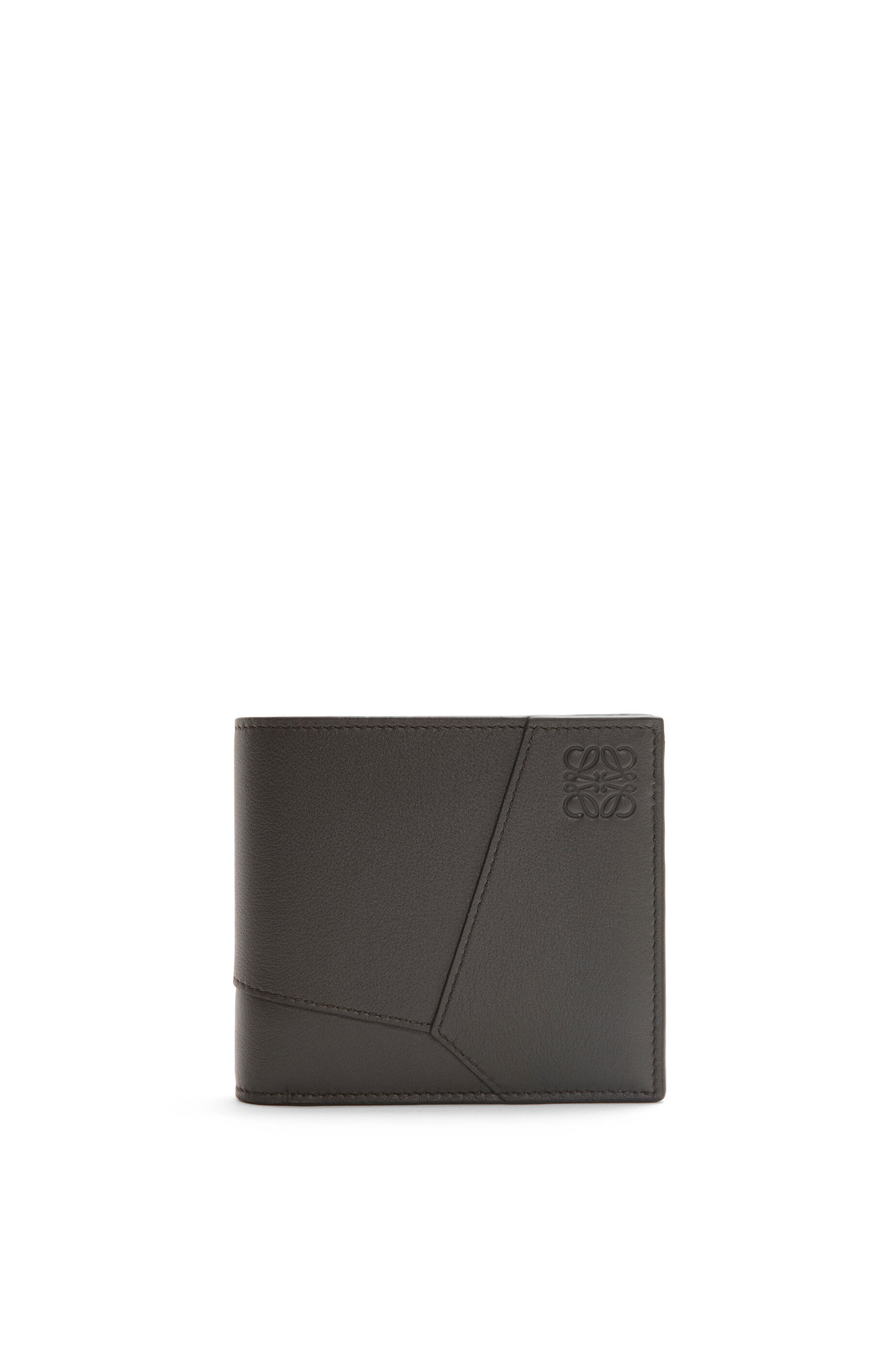 Puzzle Bifold Brieftasche aus klassischem Kalbsleder Dunkelgrau LOEWE