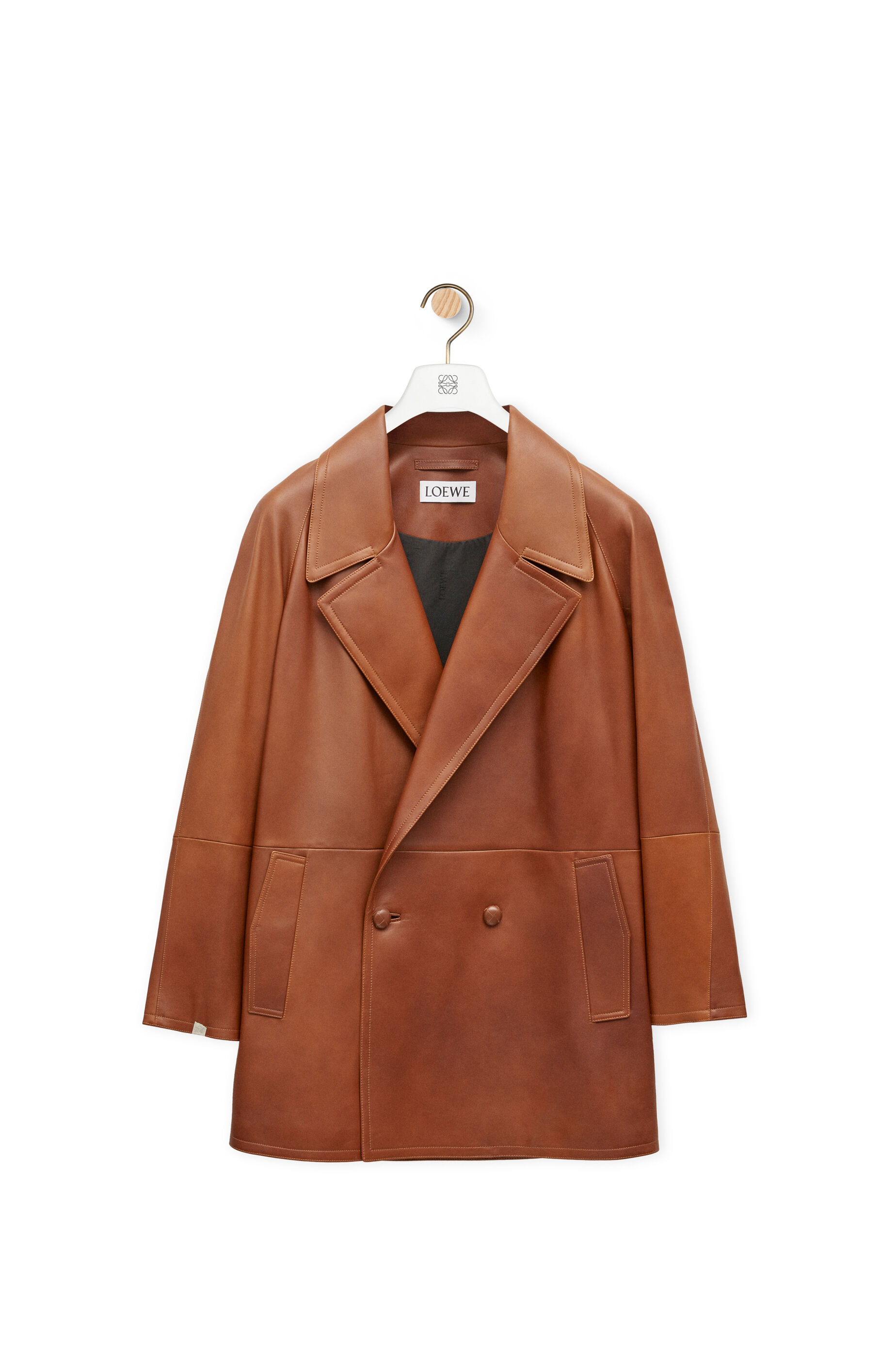 Loewe leather coat store