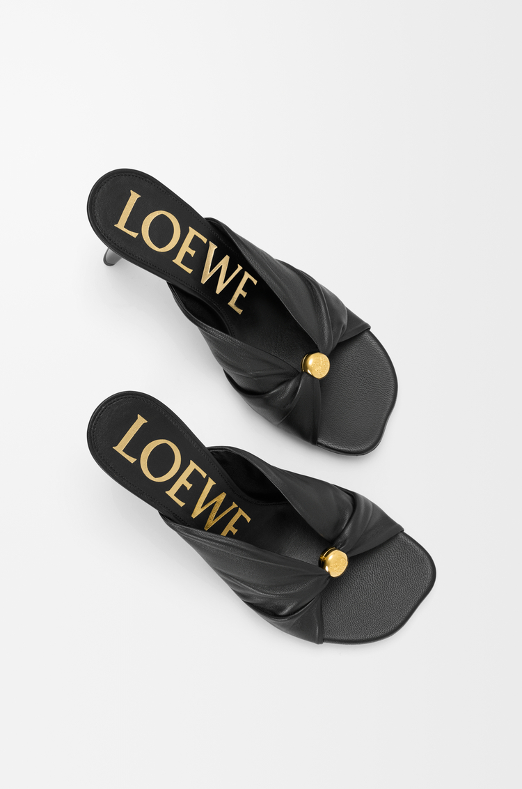 LOEWE Pebble Soft slide in nappa lambskin Black