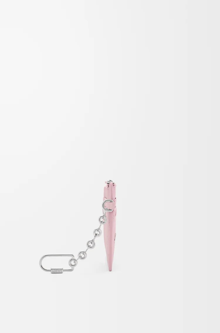 LOEWE Tarjetero-monedero cuadrado Anagram en piel de ternera graneada Rosado