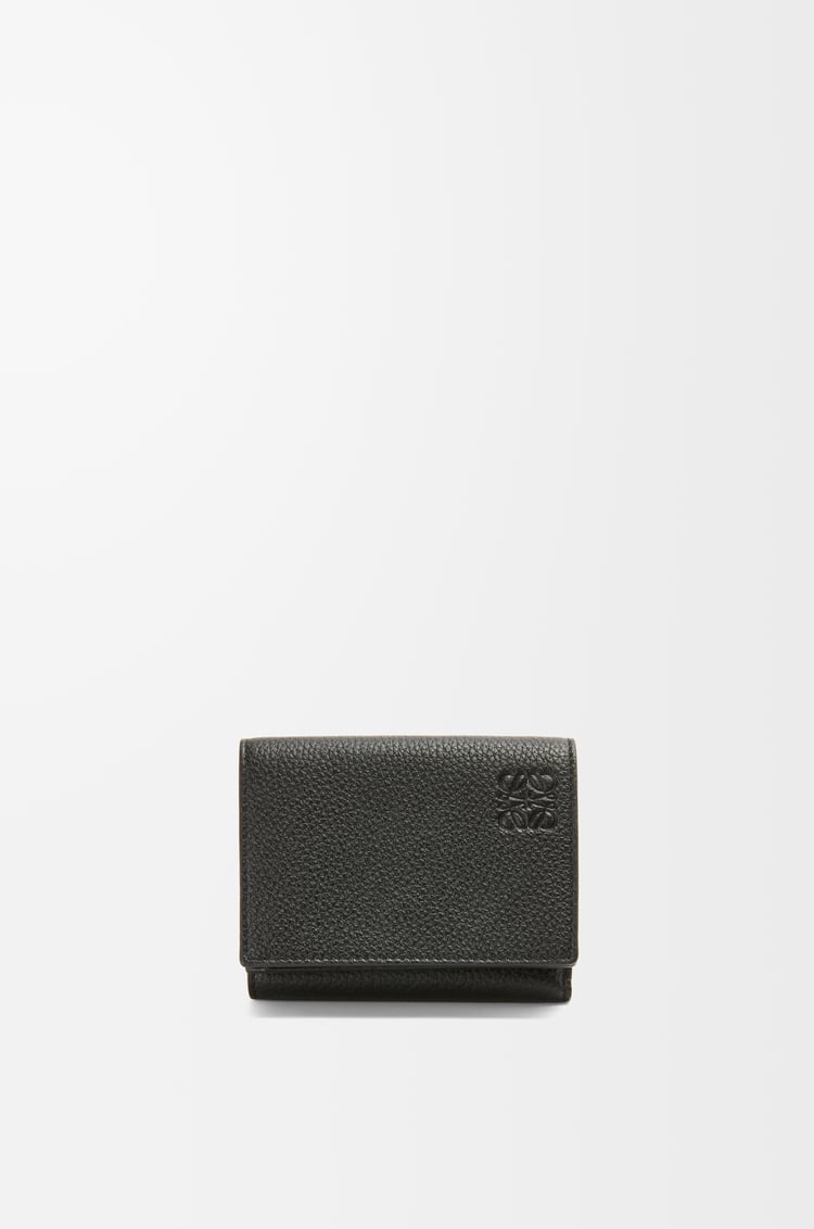 LOEWE Trifold wallet in soft grained calfskin Black