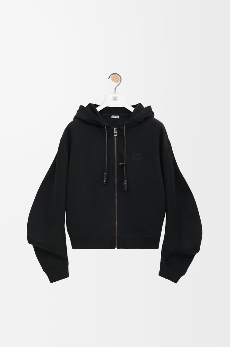 LOEWE Sudadera Flamenco con capucha en mezcla de algodón Negro