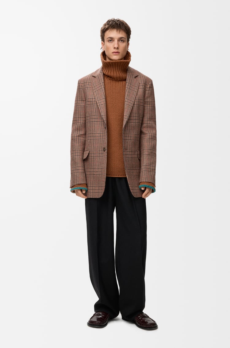 LOEWE Jersey de cuello alto en lana Marrón Claro