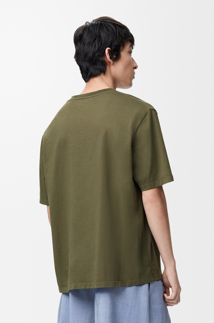 LOEWE 棉质宽松版型 T 恤 卡其绿色