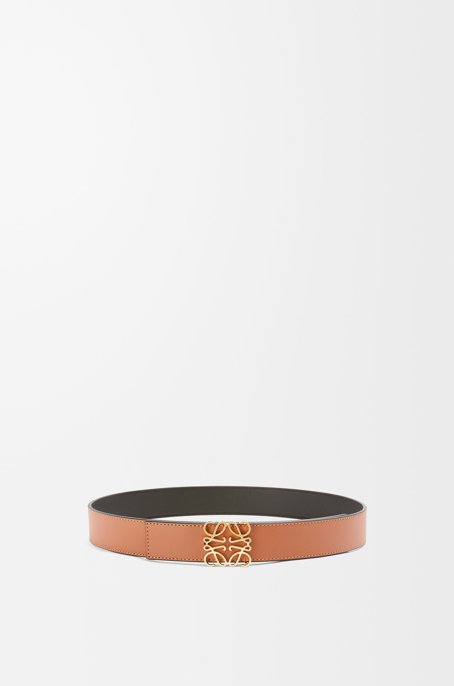 リバーシブル アナグラム ベルト（スムースカーフ） ブラウン - LOEWE