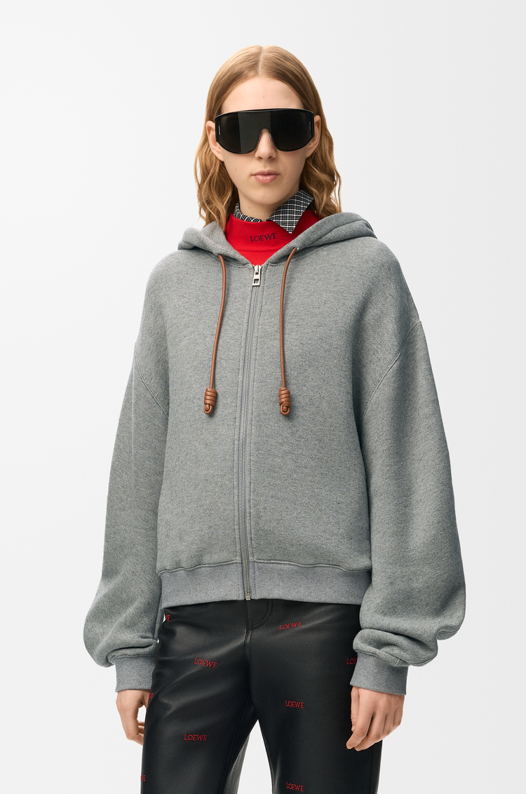 LOEWE Flamenco hoodie in cotton and cashmere Grey