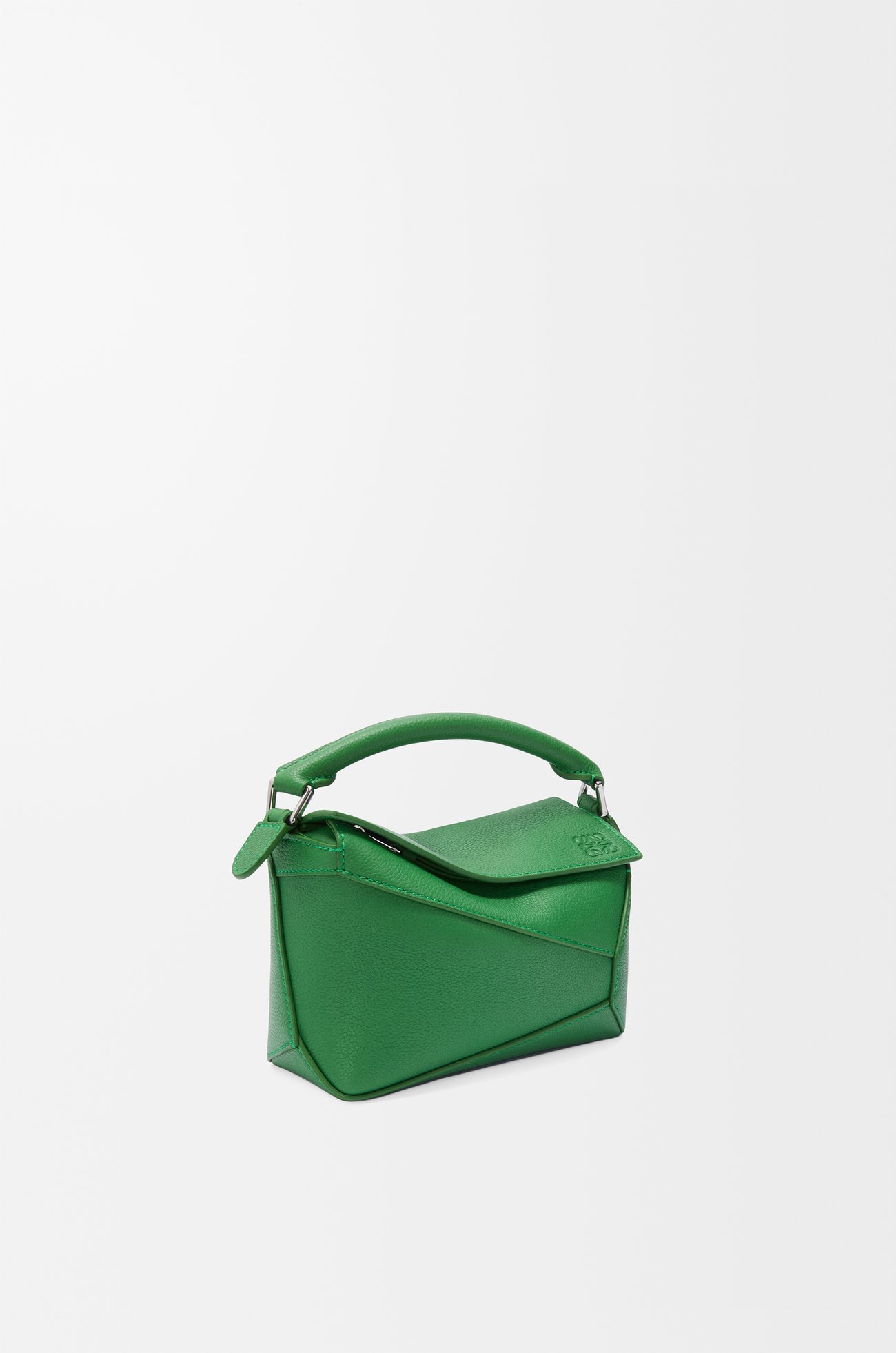 LOEWE Bolso Puzzle mini en piel de ternera Verde Tropical