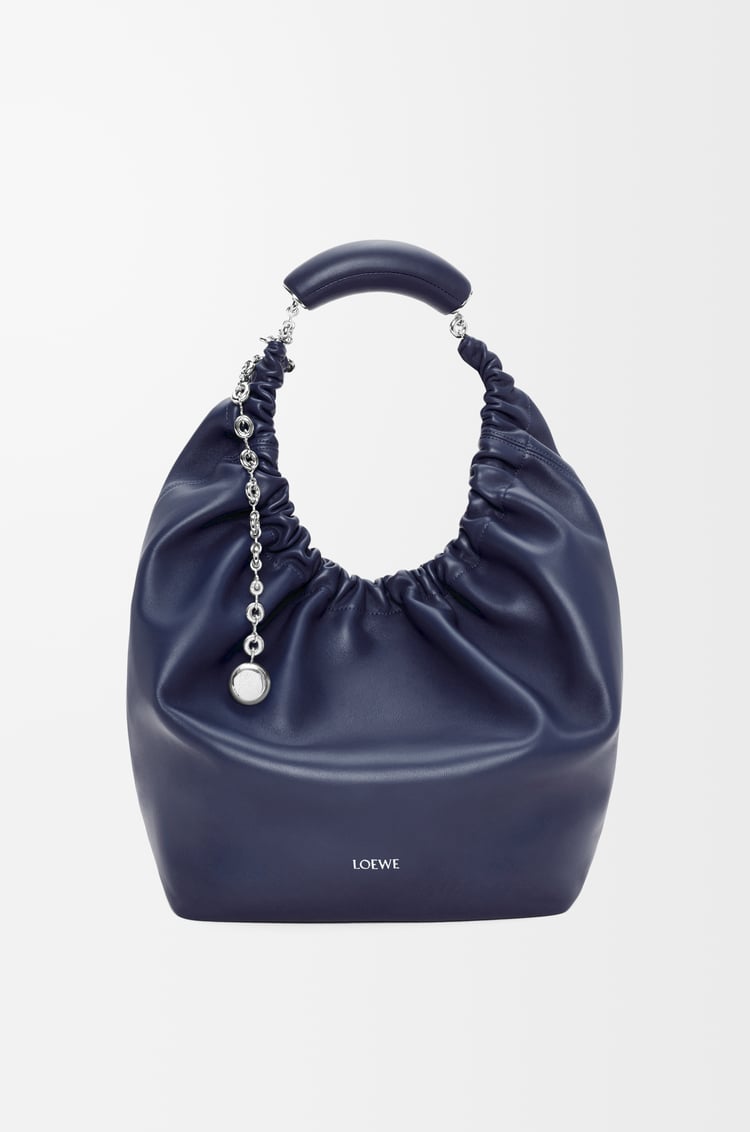 LOEWE Medium Squeeze bag in mellow nappa lambskin Abyss Blue