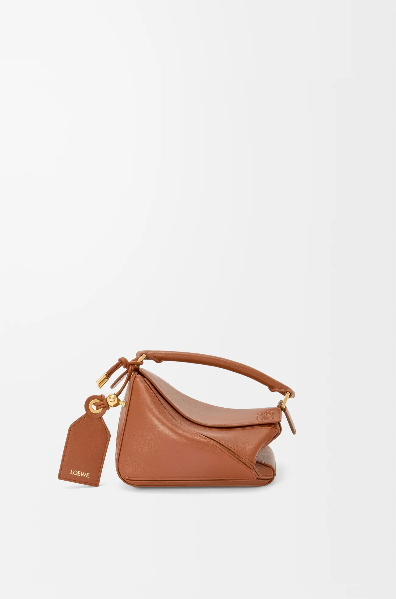 LOEWE Mini Featherlight Puzzle bag in nappa lambskin Pecan