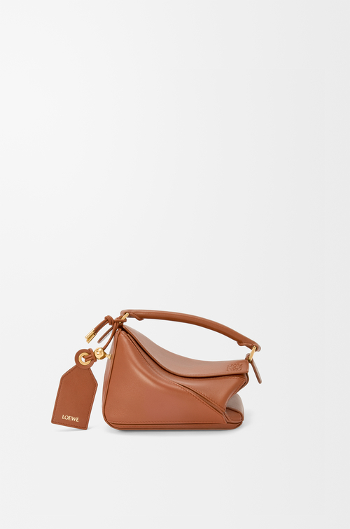 LOEWE Mini Featherlight Puzzle bag in nappa lambskin Pecan