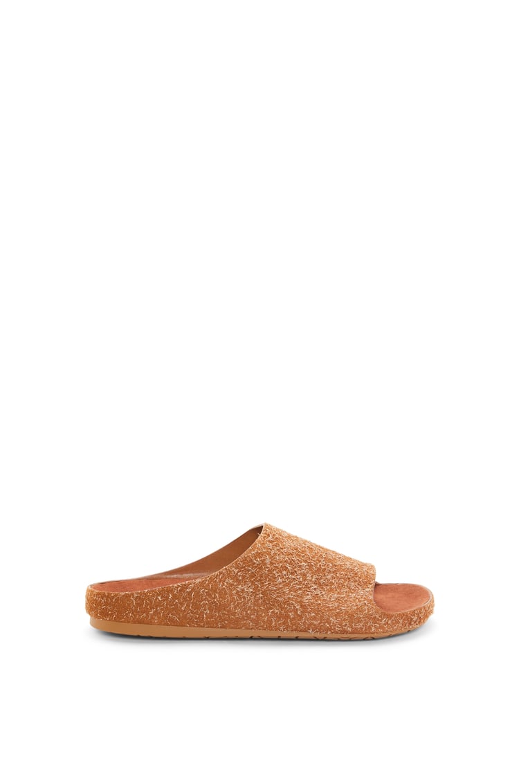 LOEWE Lago sandal in brushed suede Tan