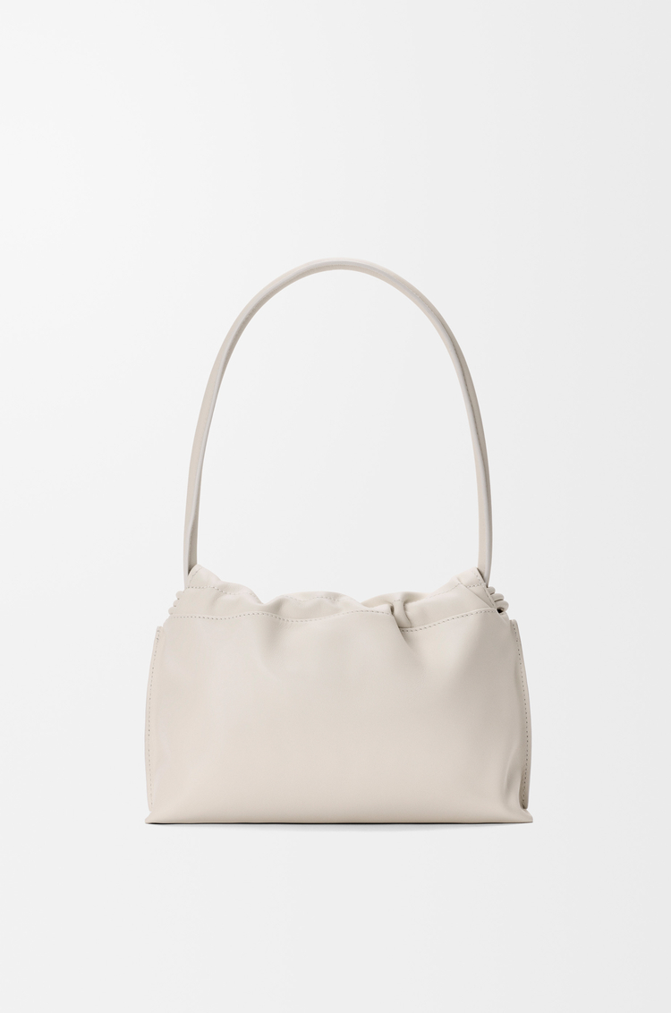 LOEWE Small Flamenco Flap bag in nappa calfskin Soft White