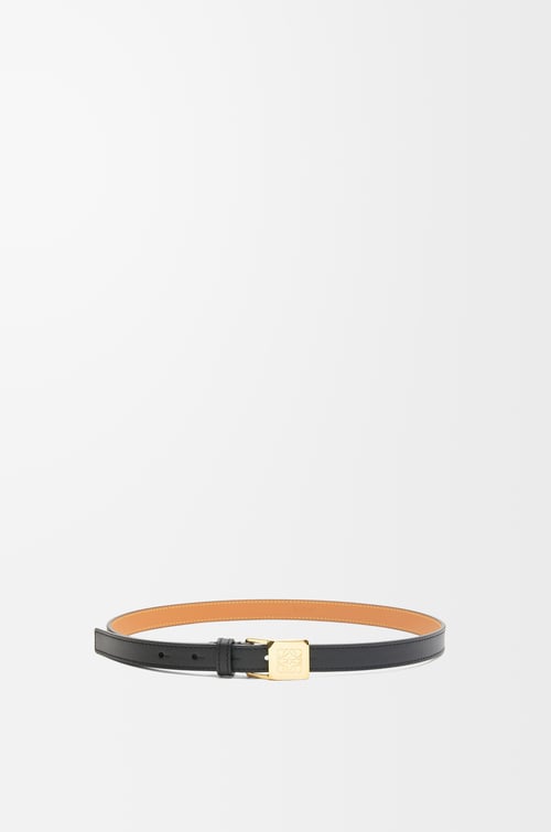 LOEWE Cinturón Amazona Padlock en piel de ternera Negro/Dorado