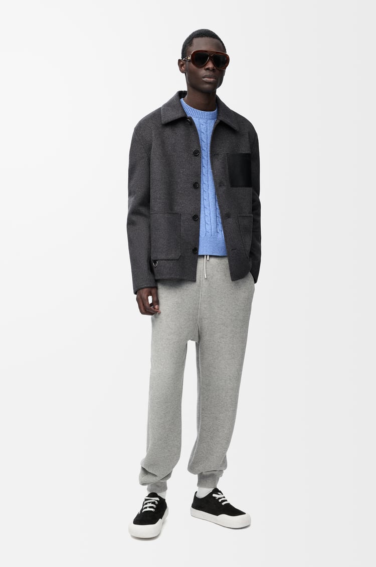 LOEWE Workwear jacket in wool and cashmere Charcoal Melange