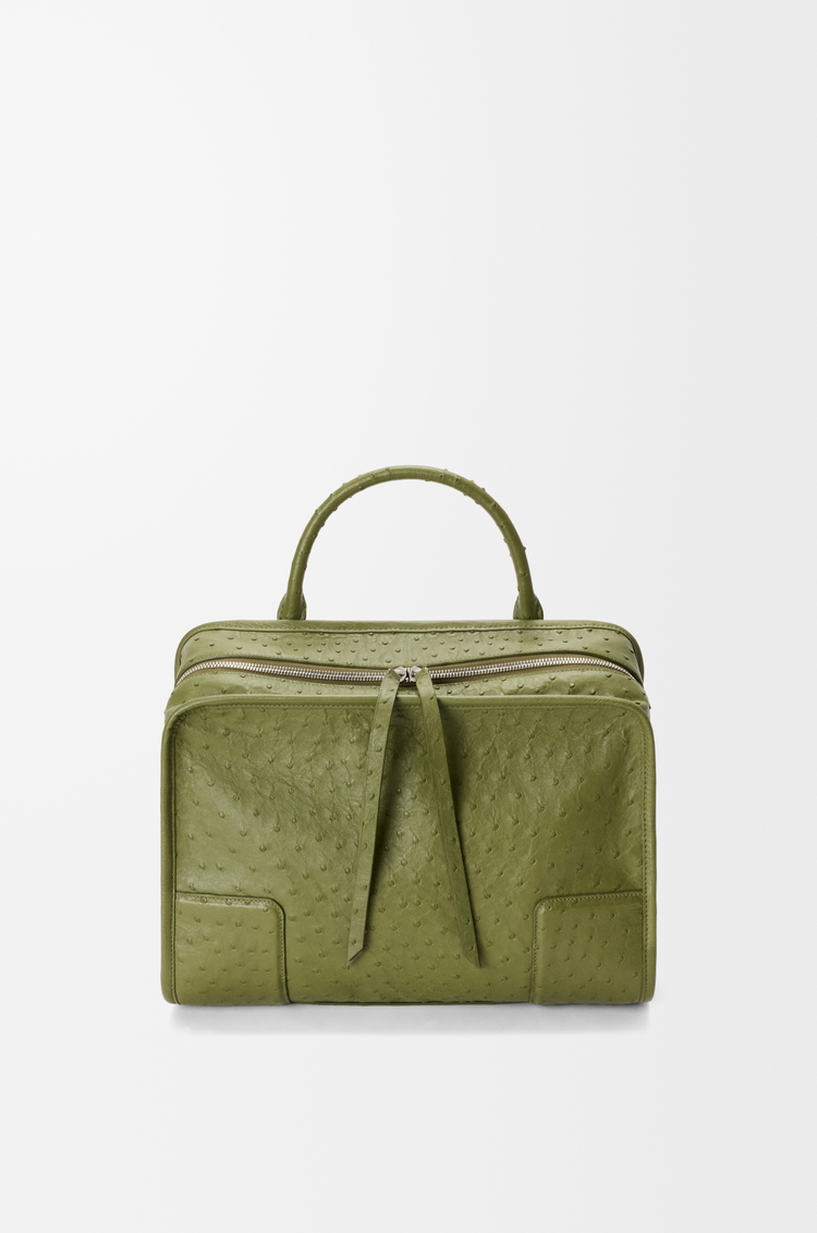 LOEWE Große Amazona 180 Tasche aus Straußenleder Frühlingsgrün