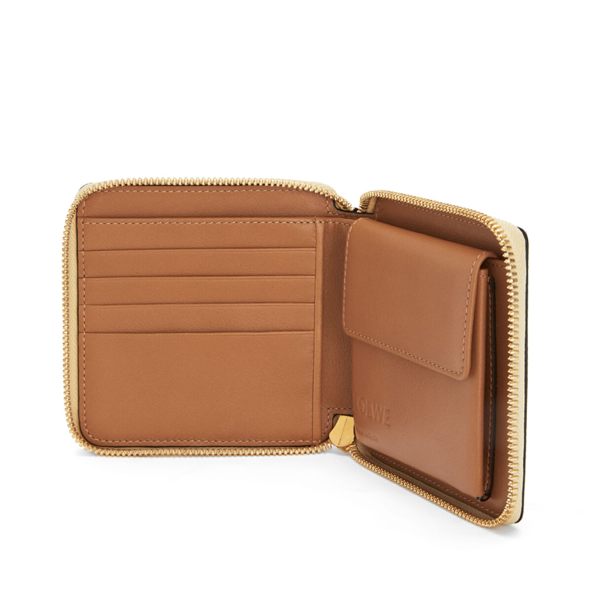 Puzzle Square Zip Wallet Dune/Vanilla LOEWE