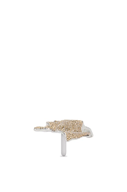LOEWE Glitter Fragment large ring in sterling silver and crystals  Silver/Golden Yellow plp_rd