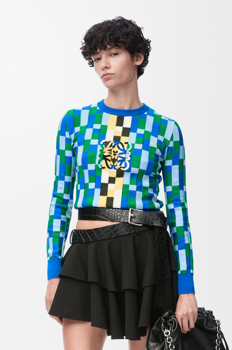 LOEWE Anagram sweater in cotton Multicolor