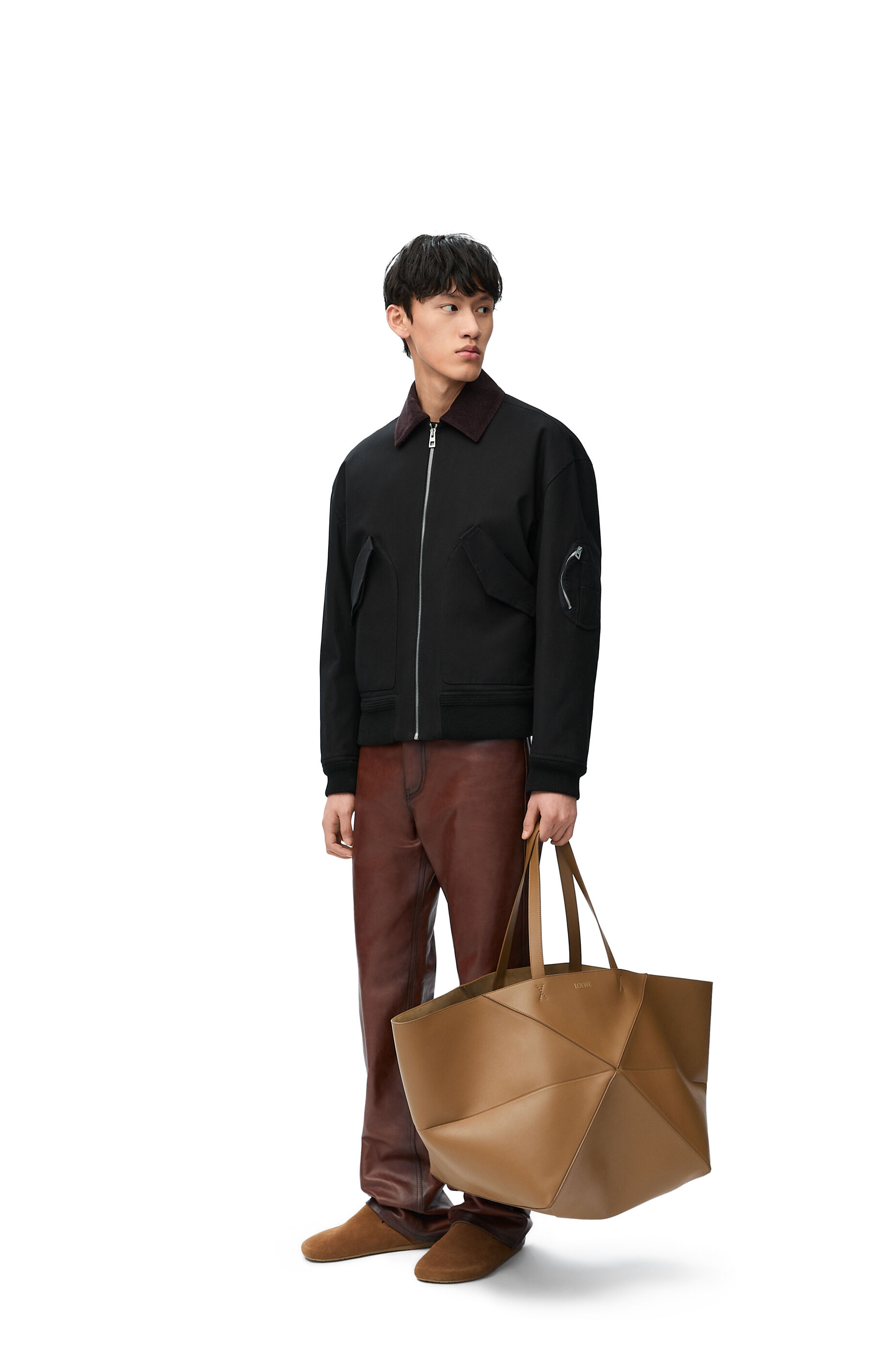 Black outlet cotton bomber