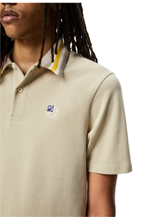 LOEWE Anagram polo in cotton Stone Grey plp_rd