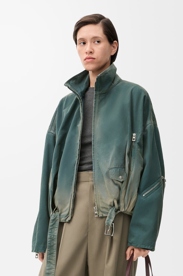 LOEWE Chaqueta globo en algodón Azul Pizarra Washed