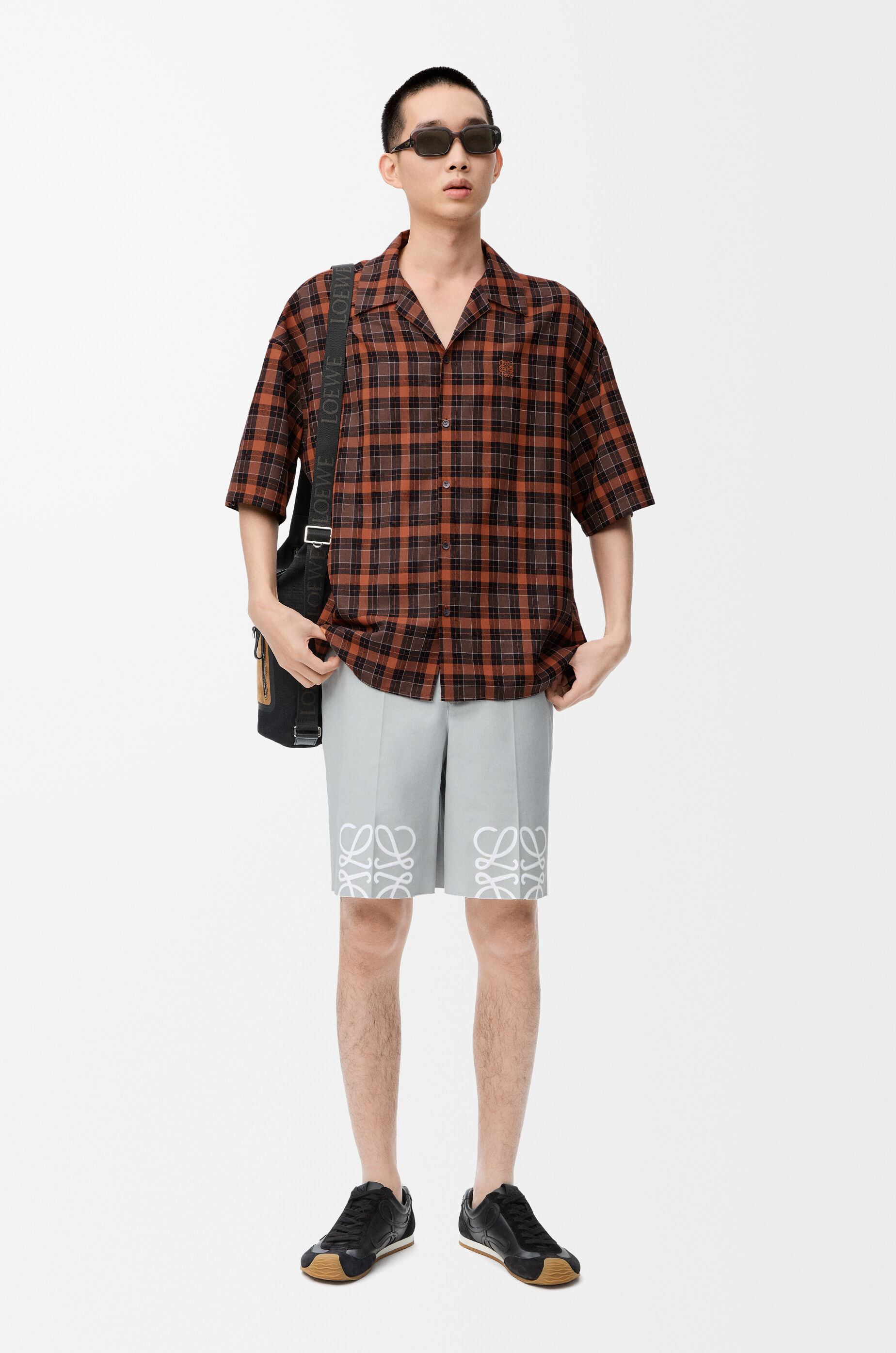 上質を纏う*LOEWE*半袖コットン＆シルクシャツ Shirt in silk Multicolor - LOEWE